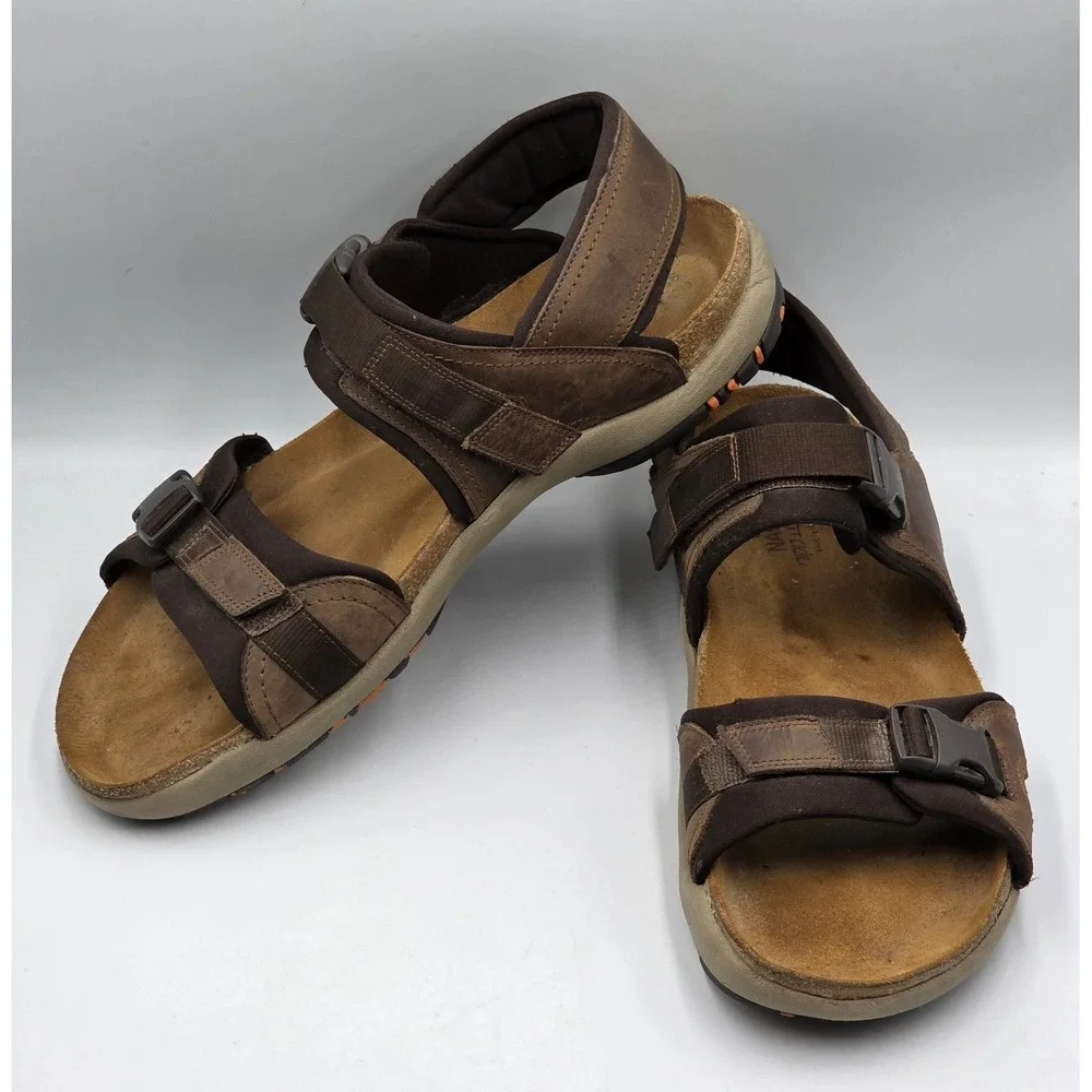 Naot Lappland Brown Slingback Strap Comfort Shoe Gorpcore Sandals Men 13 Israel